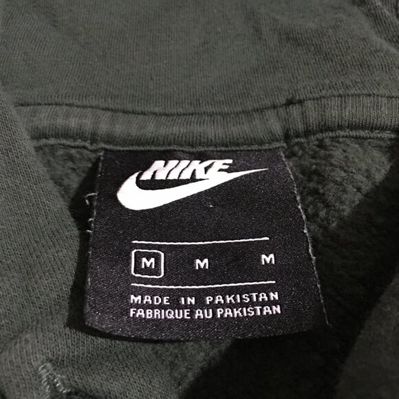 Nike Outlined Just Do It Mens medium Green Sweatshirt Hoodie - Picture 4 of 10